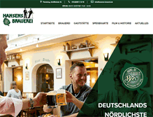 Tablet Screenshot of hansensbrauerei.de